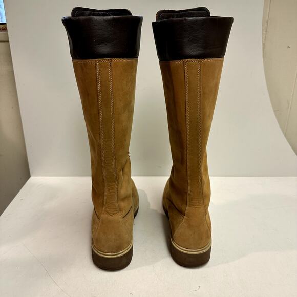 GOOD Timberland Women's Premium 14-Inch Waterproof Boot Nubuck Leather Lace Up 9 - Picture 4 of 14